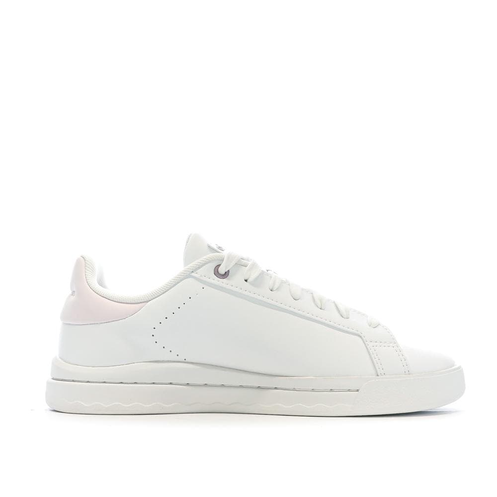 Baskets Blanc/Rose Femme Adidas Court Silk 2