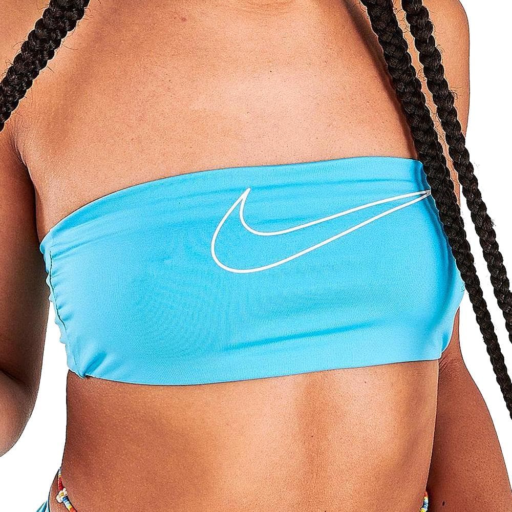 Haut de maillot de bain Bleu Femme Nike Bandeau Bikini Top 1