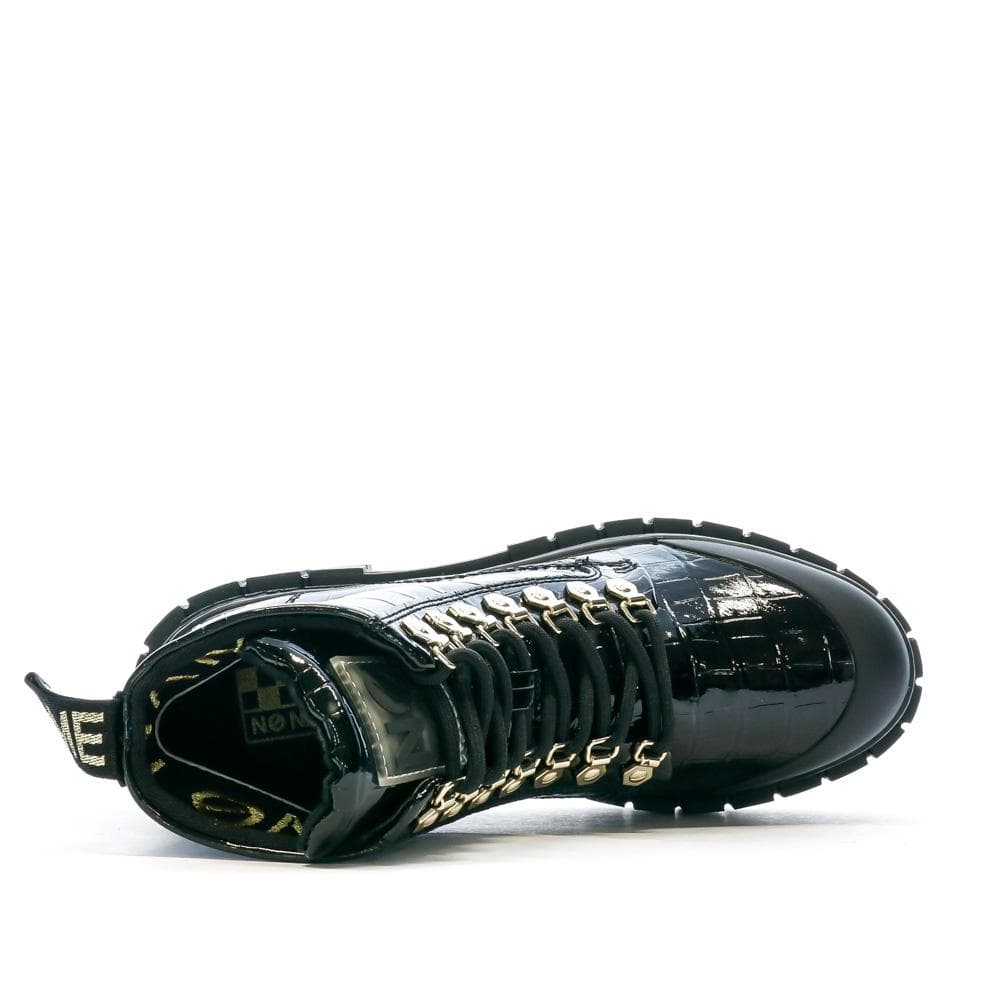 Boots Noir Croco Femme No Name Kross Low 7