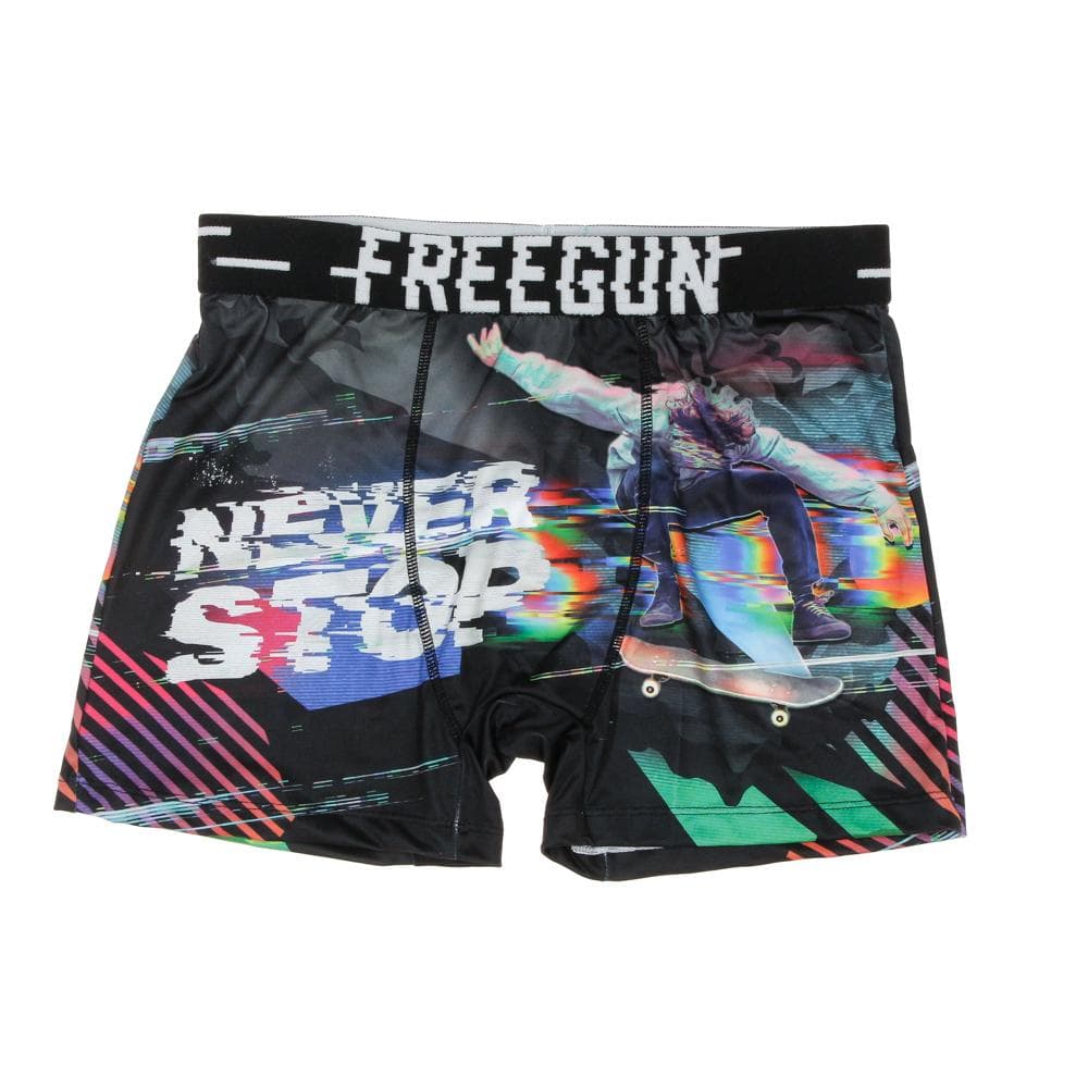 Boxer Noir/Gris à Imprimés Homme Freegun SKA 1