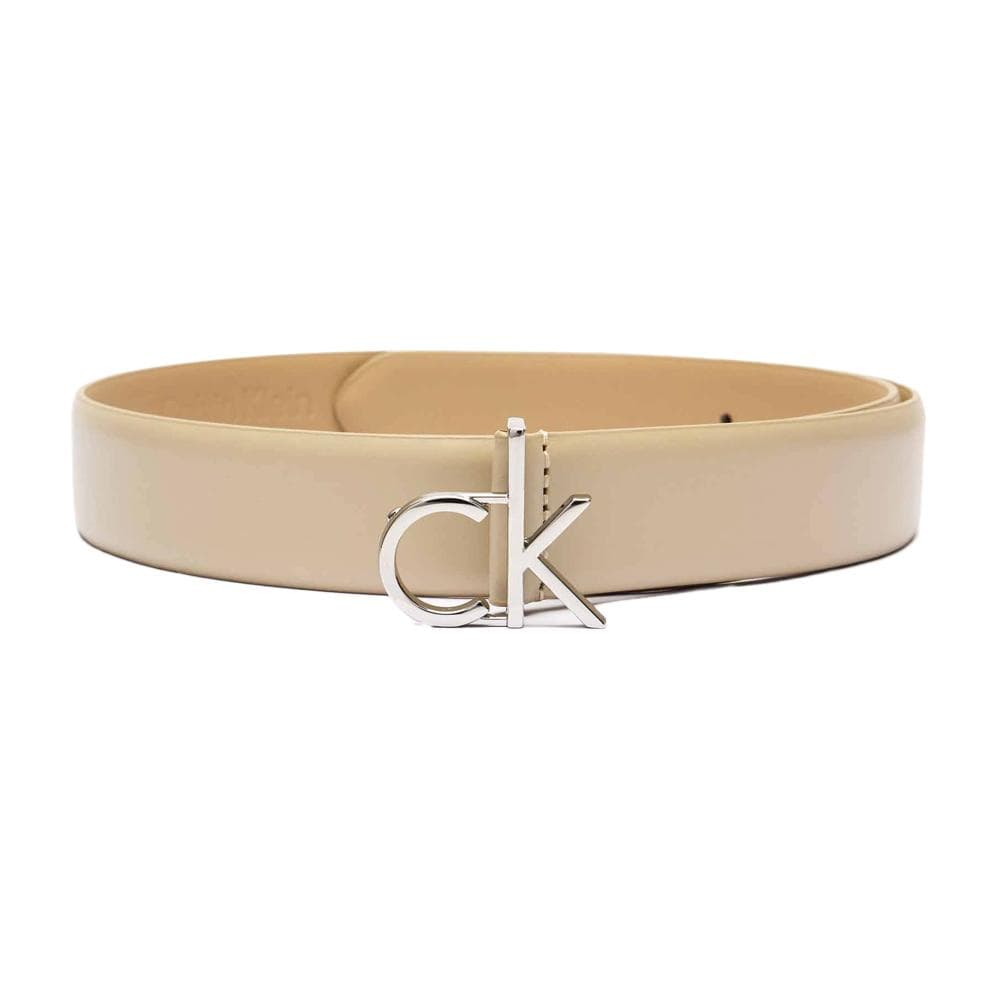 Ceinture Beige Femme Calvin Klein Jeans Ck Buckle Belt - T 1