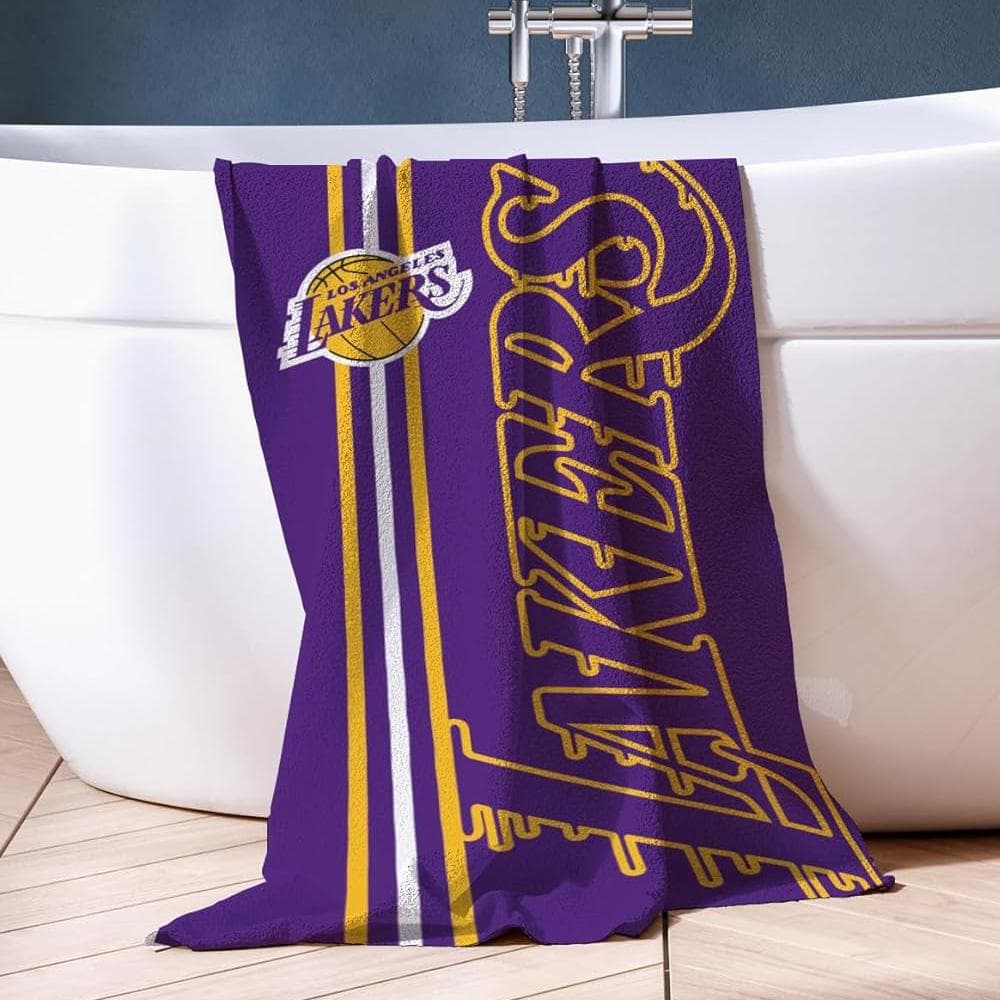 Serviette Violette/Jaune Garçon Sport Zone Lakers 2