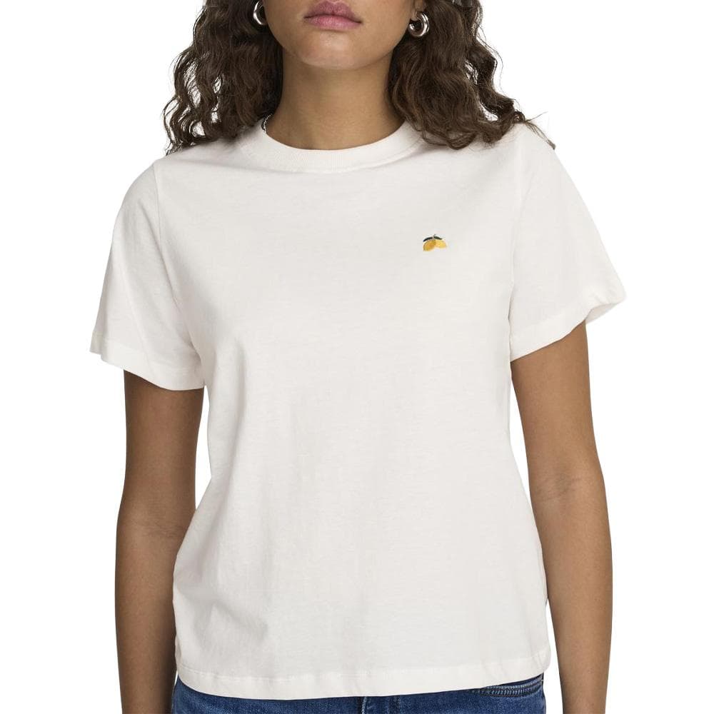 T-Shirt Blanc Femme JDY Citron 1