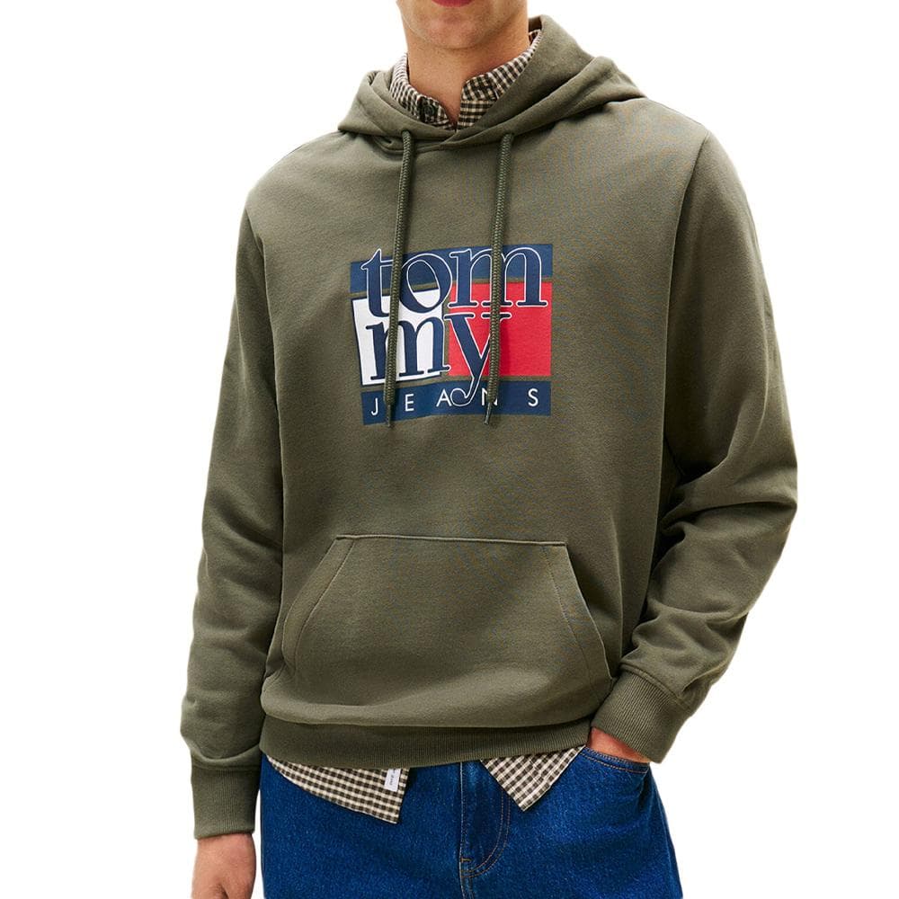 Sweat Kaki Homme Tommy Hilfiger Tjm Reg Rwb Flag 1