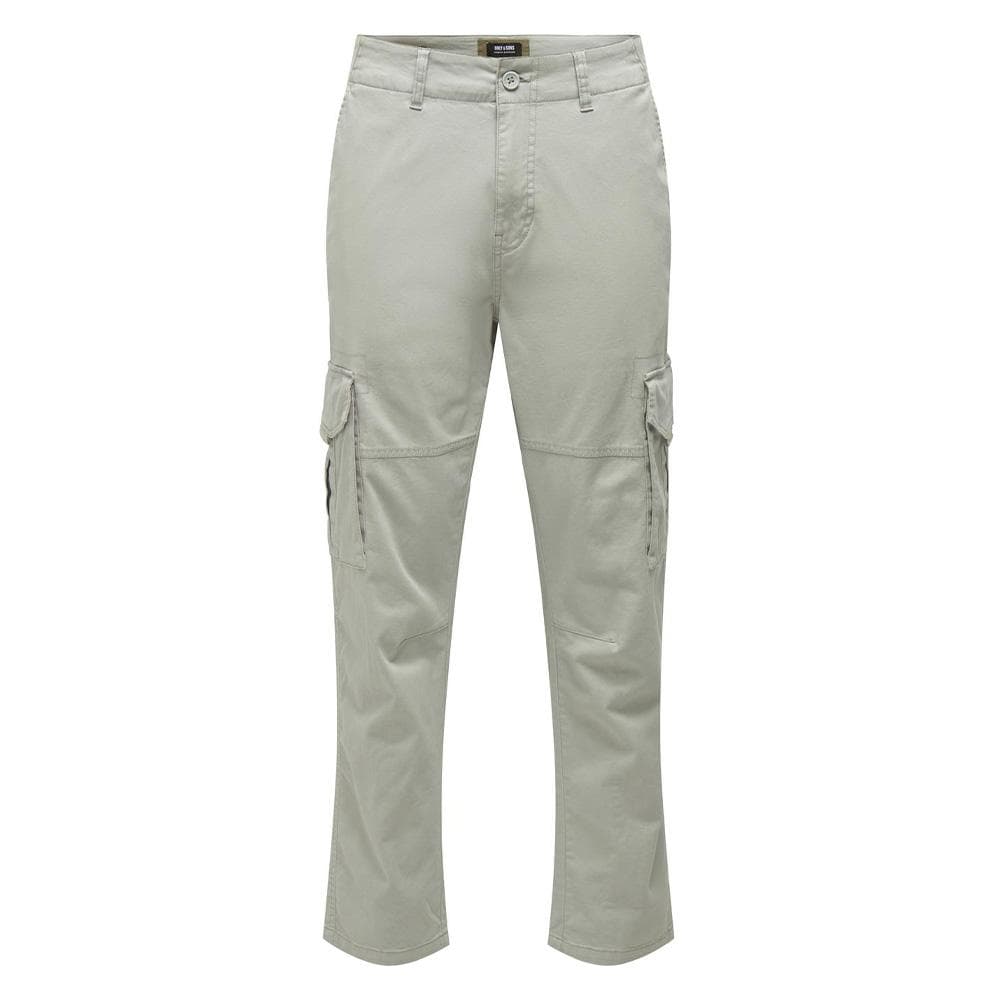 Pantalon Cargo Gris Clair Homme Only & Sons Dean 1