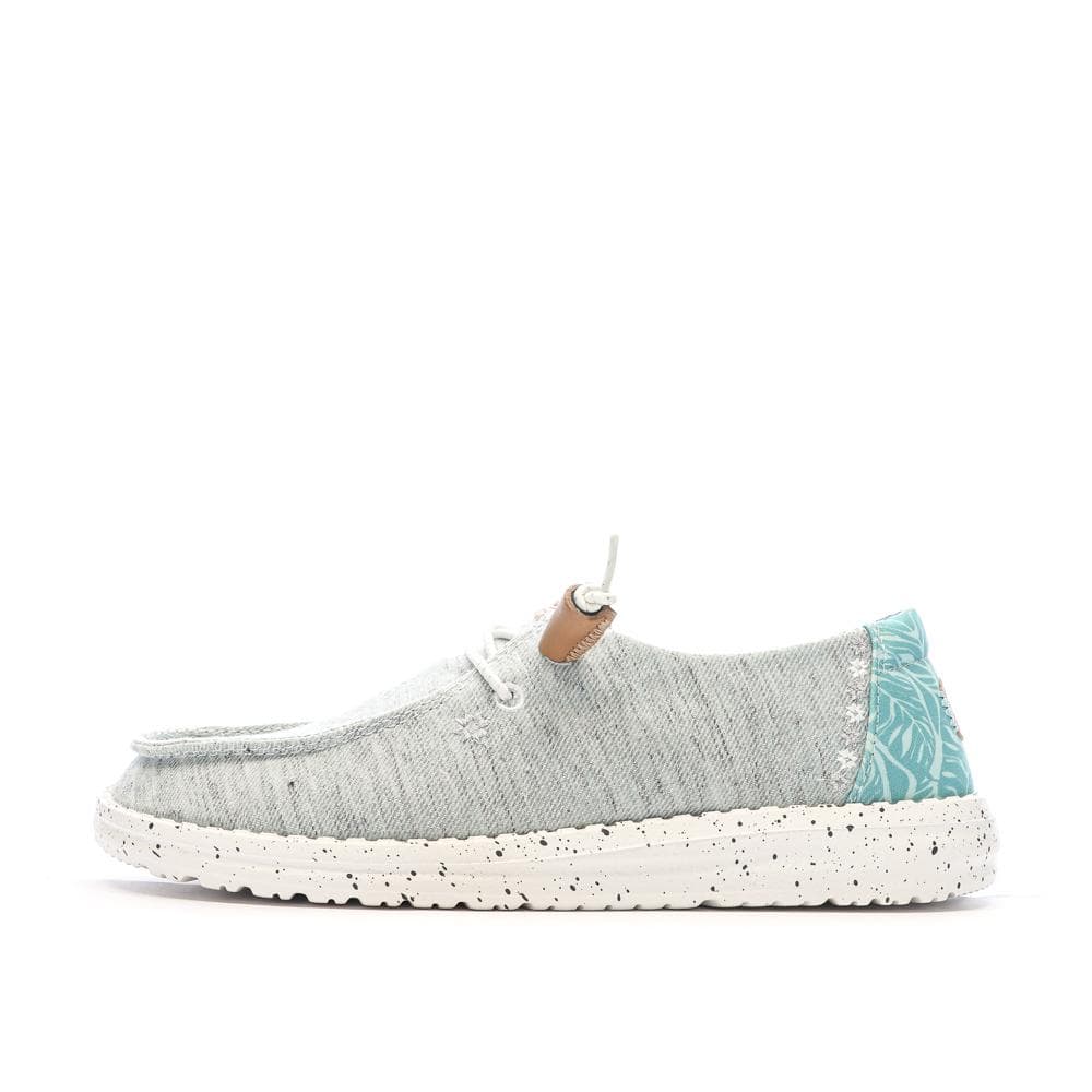 Chaussures Vert d'Eau Femme Hey Dude Wendy Heathered Slub 1