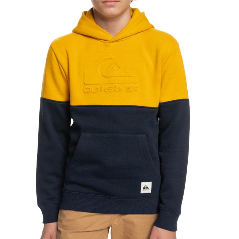 Sweat à Capuche Marine/Jaune Garçon Quiksilver Emboss 1