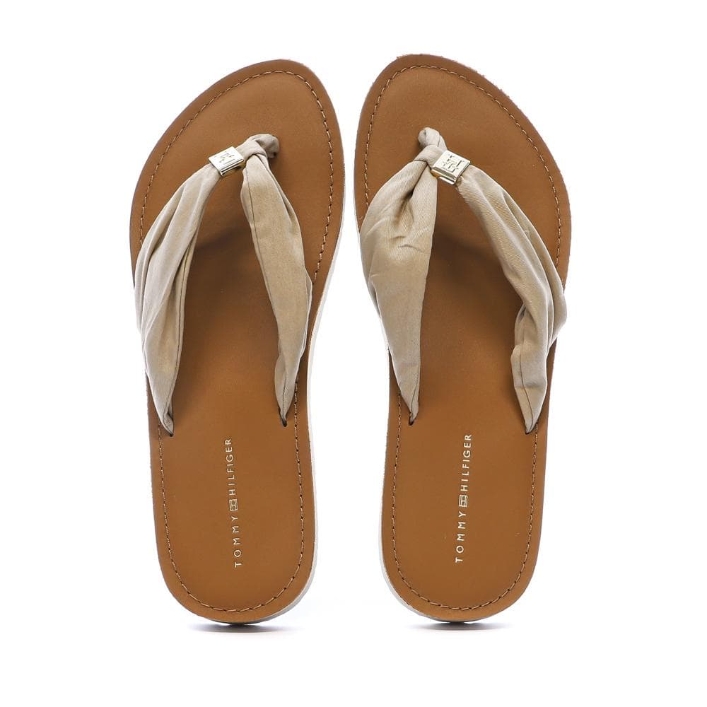 Tongs Beige Femme Tommy Hilfiger Th Elevated Beach 3