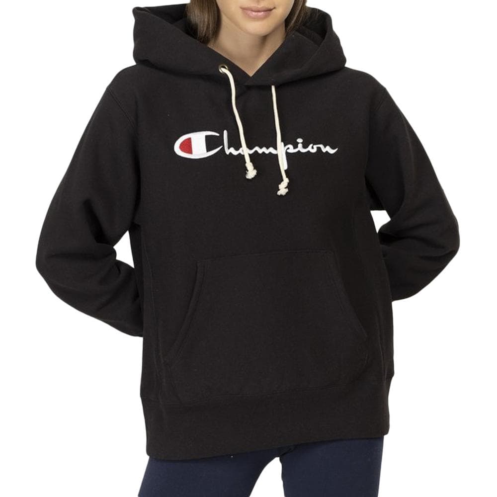 Sweat Noir Femme Champion Reverse 1
