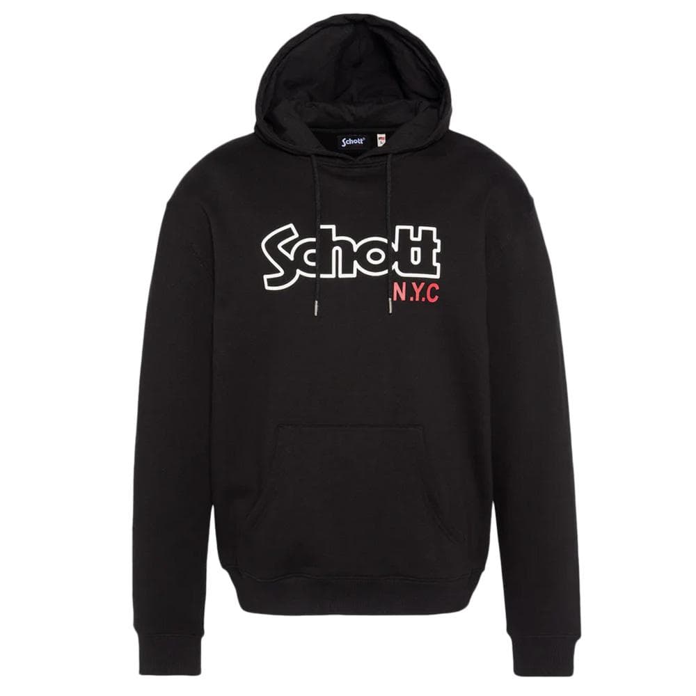 Sweat à Capuche Noir Homme Schott Sidney 1