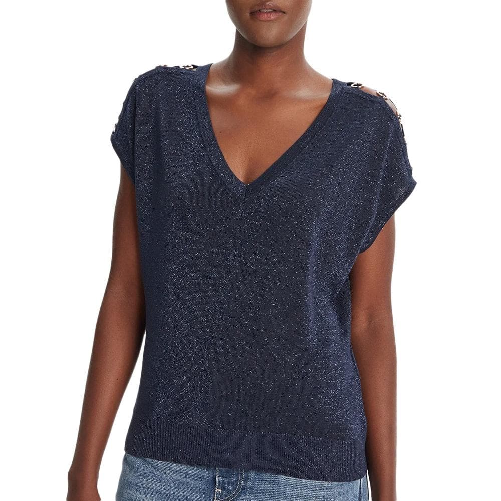 T-Shirt Bleu Femme Morgan MRING 1