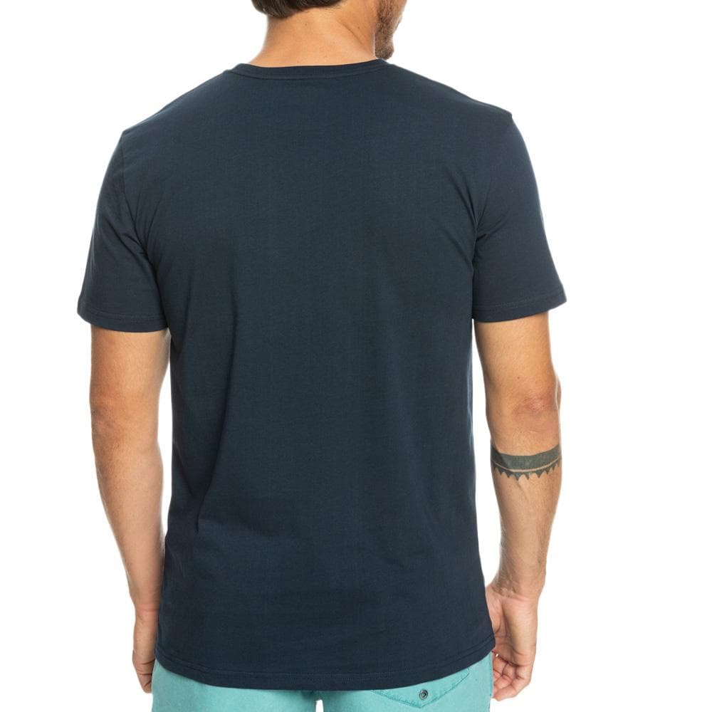 T-Shirt Marine Homme Quiksilver Warpedframes 2