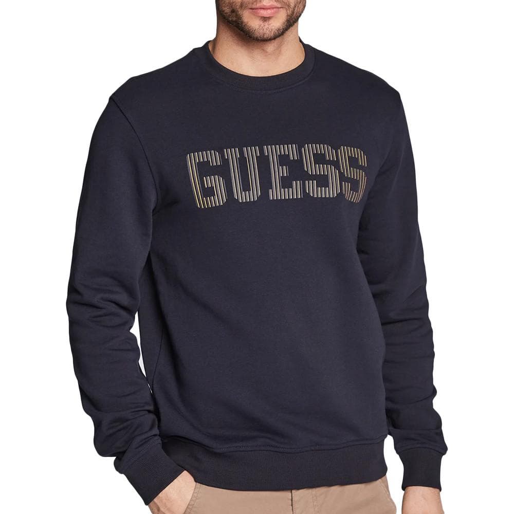 Sweat Marine Homme Guess Beau Cn Fleece 1