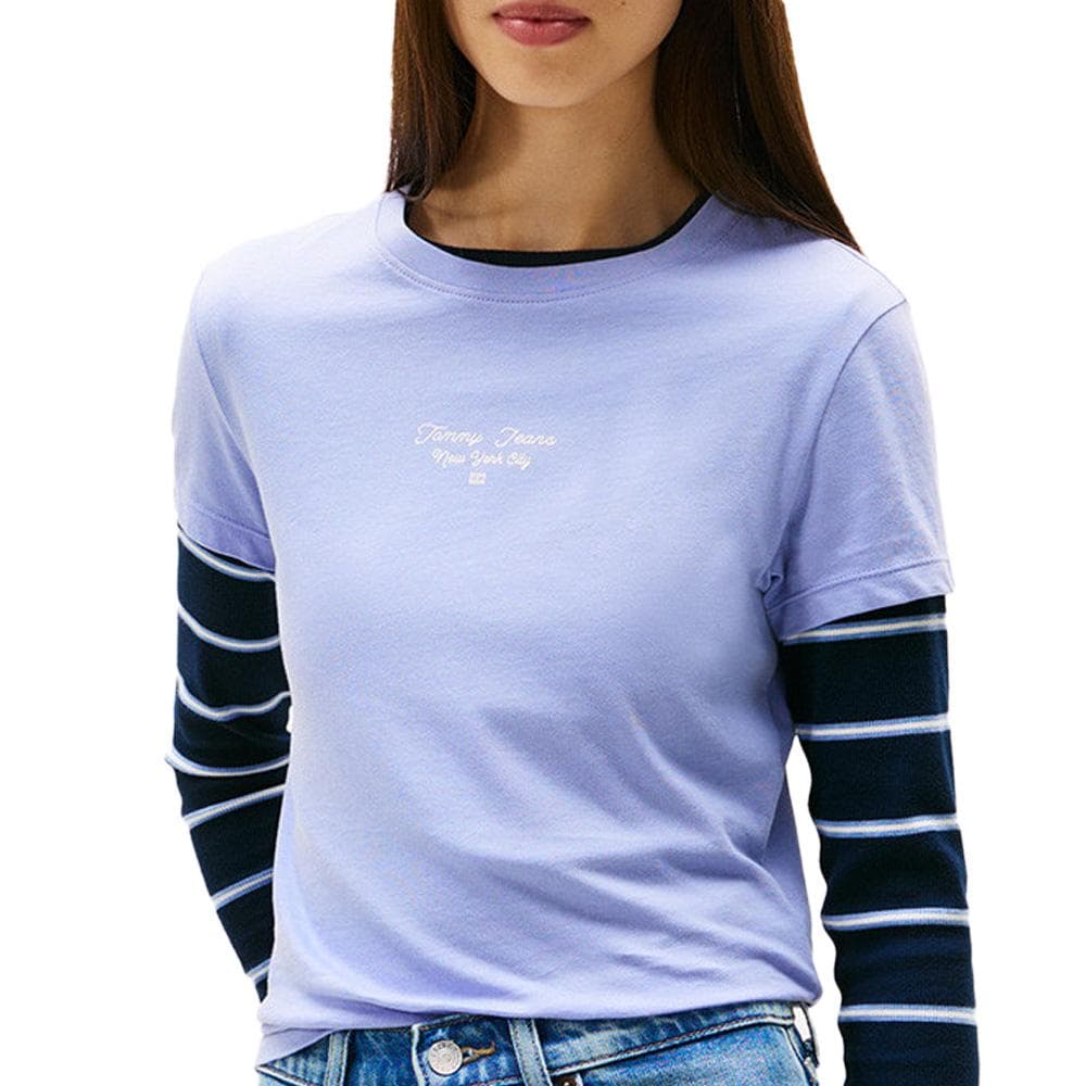 T-Shirt Mauve Femme Tommy Hilfiger Logo 1