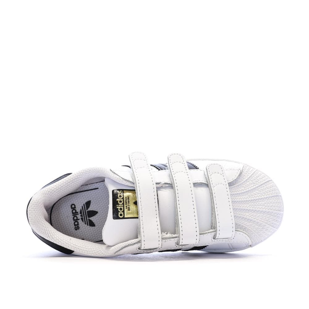 Basket Blanches/Noires Garçon Adidas Superstar 4