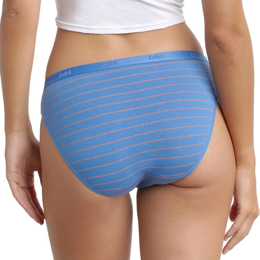 X3 Culottes Bleu/Jaune Femme Dim Les Pockets Coton 3