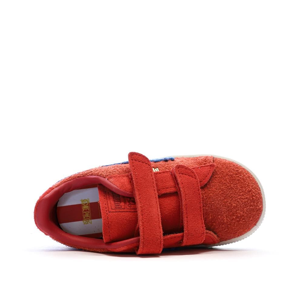 Baskets Rouge Garçon Puma Suede One Piece 4