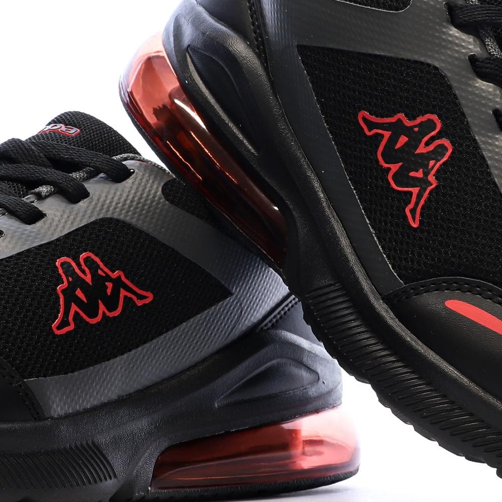 Baskets Noir/Rouge Garçon Kappa Logo Pylos 7