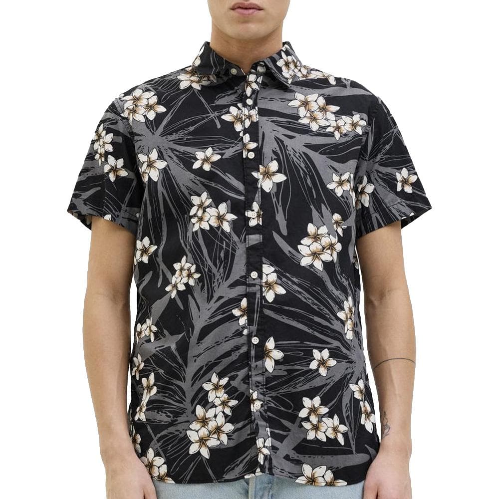 Chemise Noire/Blanc/Orange Homme Jack & Jones Hawaii 1