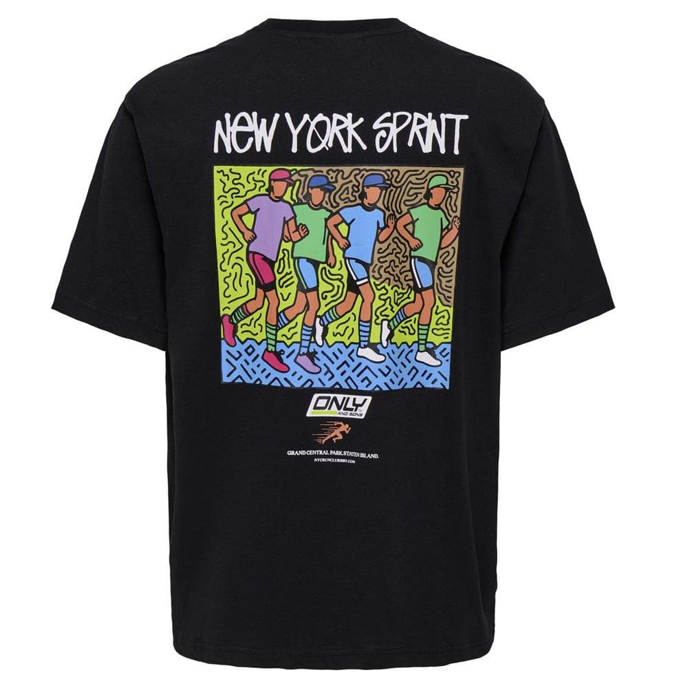 T-shirt Noir Homme Only & Sons print Logo 2