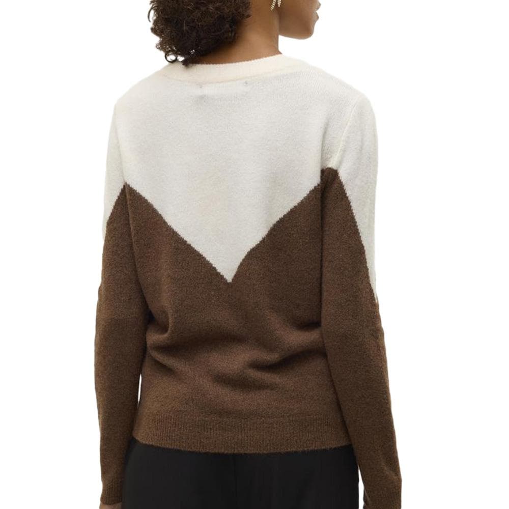 Pull Marron/Blanc Femme Vero Moda Plaza 2