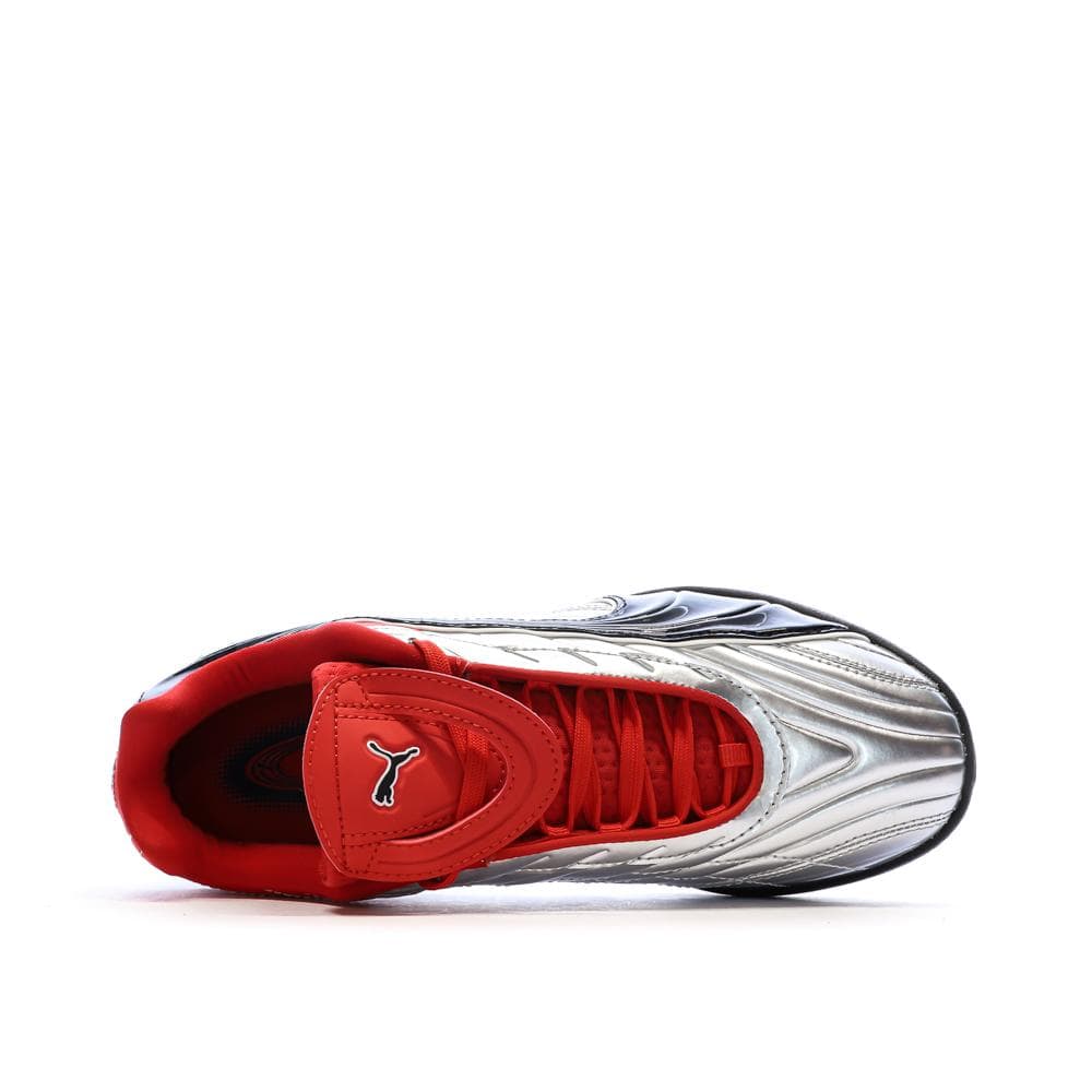 Baskets Argent/Rouge/Noir Garçon Puma Goalgetter 4