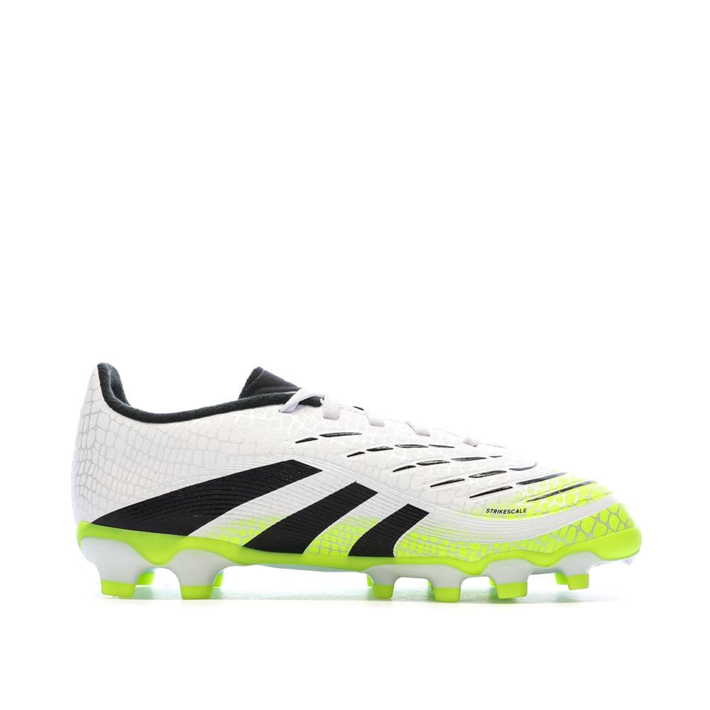 Chaussures de Foot Blanc/Noir/Jaune Junior Adidas Predator League MG 2