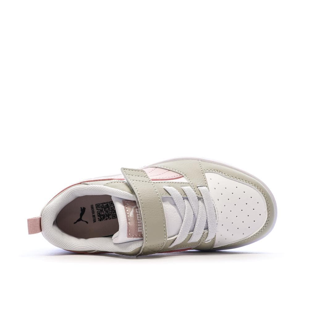 Baskets Blanches/Rose/Beige Fille Puma Rebound 4