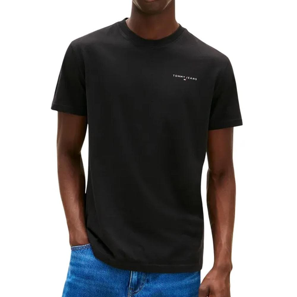 T-shirt Noir Homme Tommy Hilfiger Tjm Slim Linear Ches-dark 1