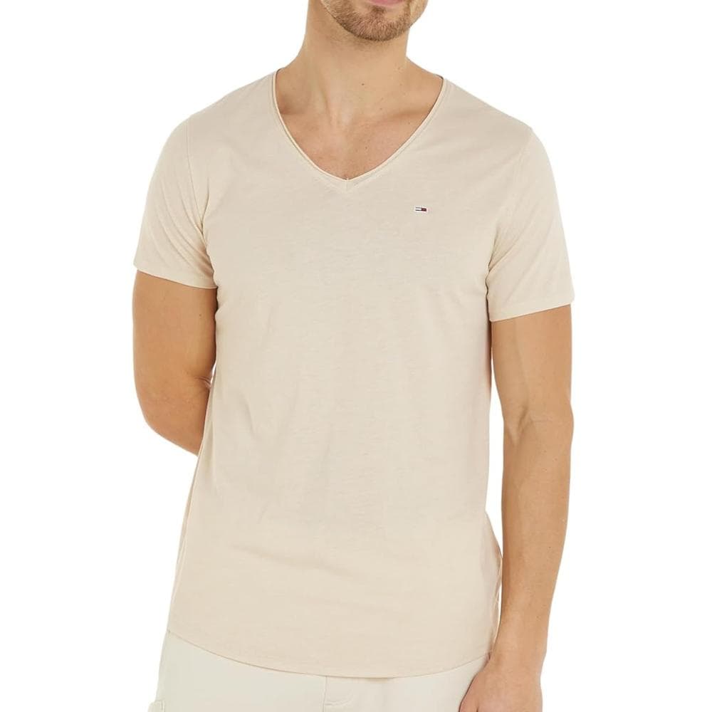 T-shirt Ecru Homme Tommy Hilfiger Xslim Jaspe DM0DM09587 1