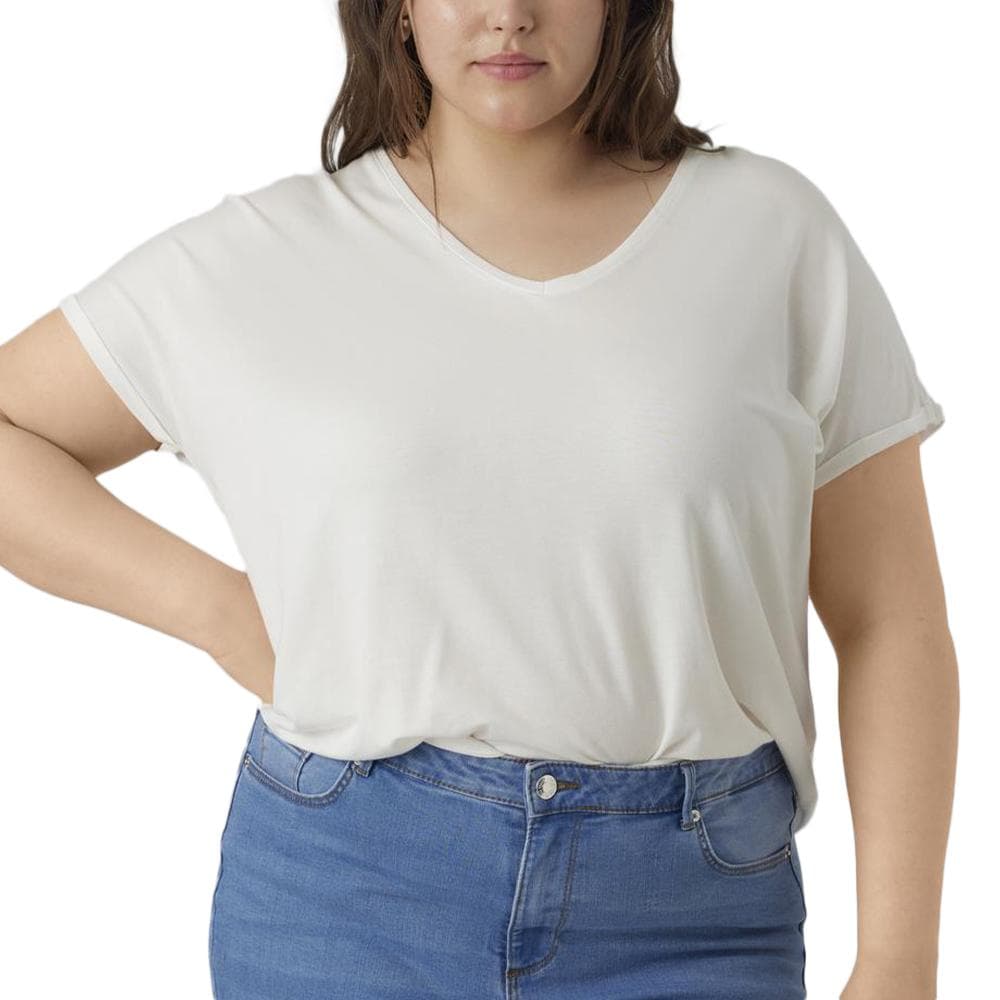 T-shirt Blanc Femme Vero Moda Aya Curve 1