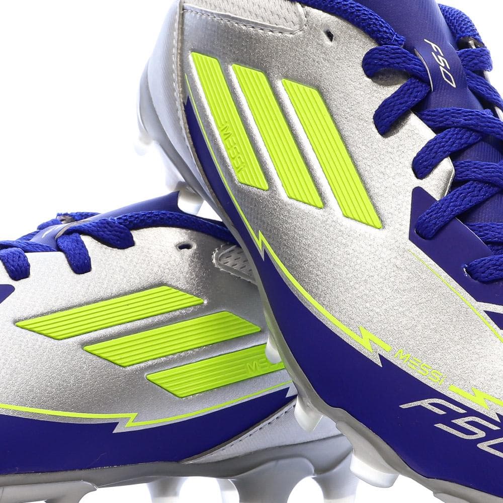 Chaussures de football Bleu/Argent Garçon Adidas F50 7