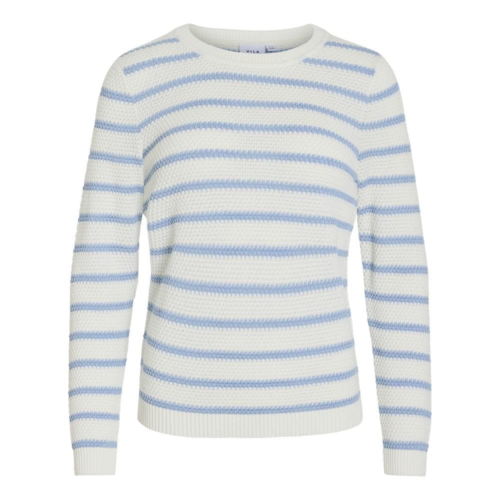 Pull Blanc/Bleu Femme Vila Vidalo Stripe 3