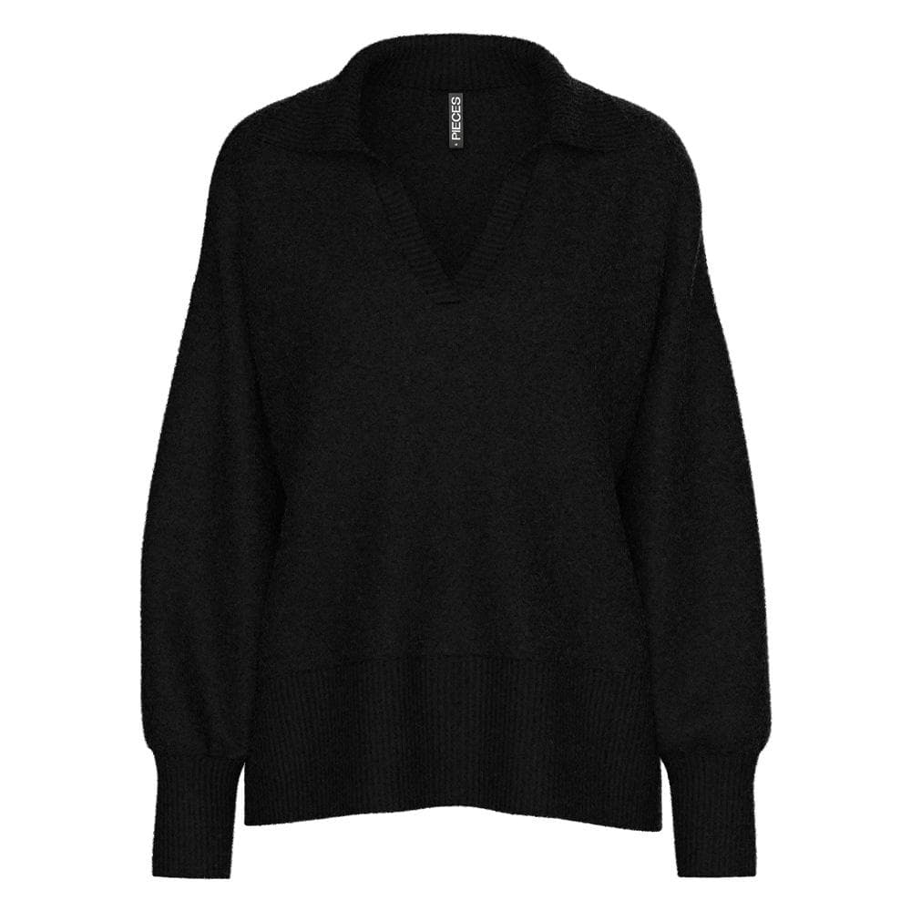 Pull Noir Femme Pieces Malou 1