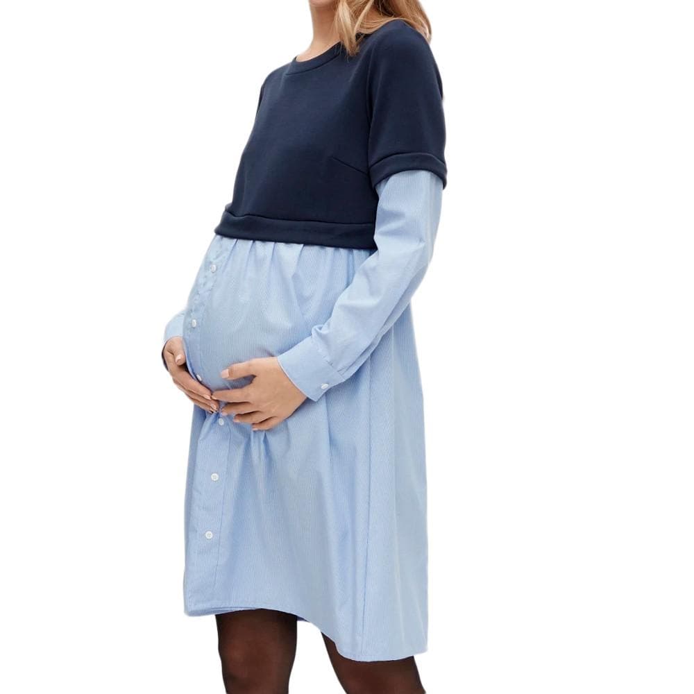 Robe de Grossesse Marine Femme Mamalicious Vera 1