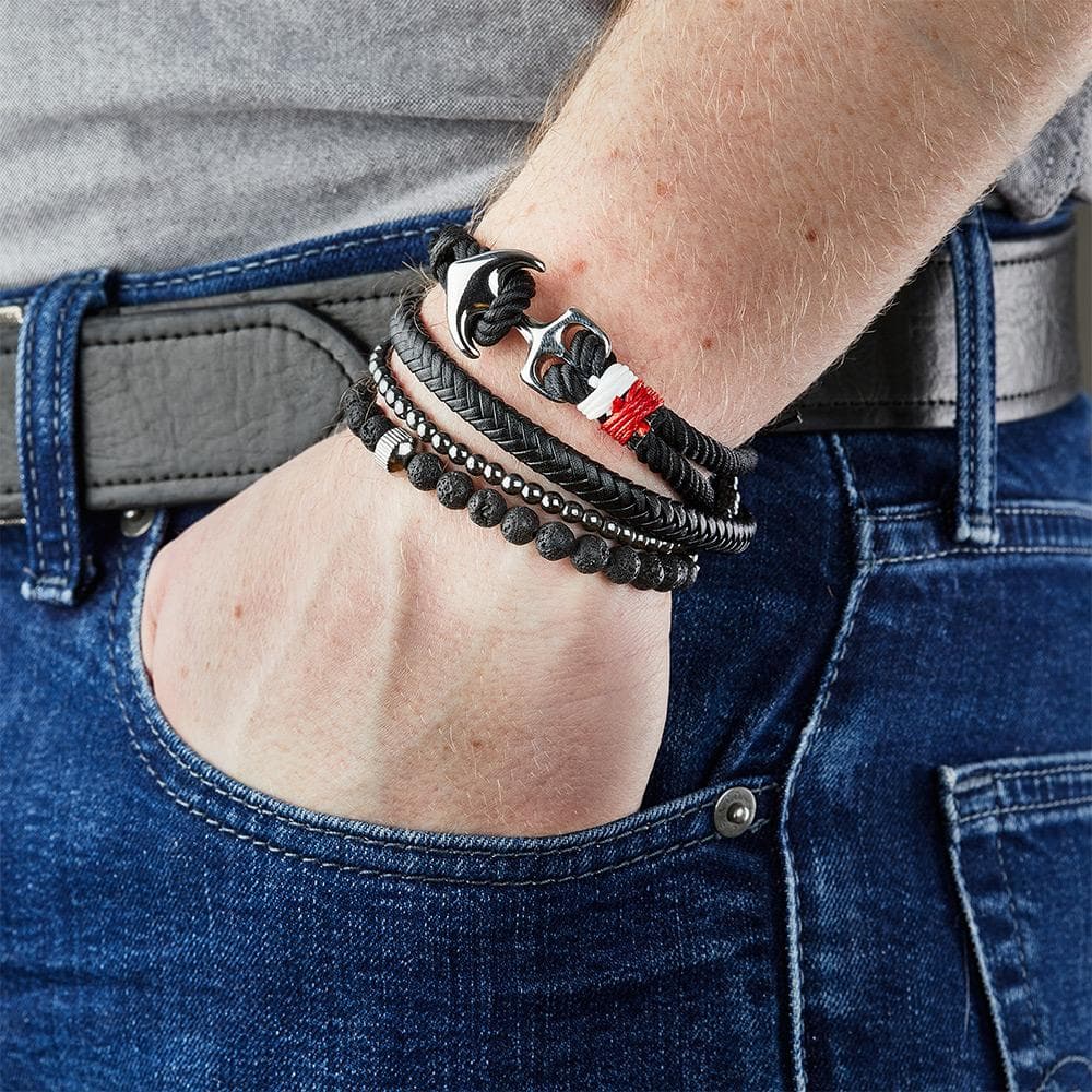 Bracelet Perles Noir Homme Geographical Norway 315051 2