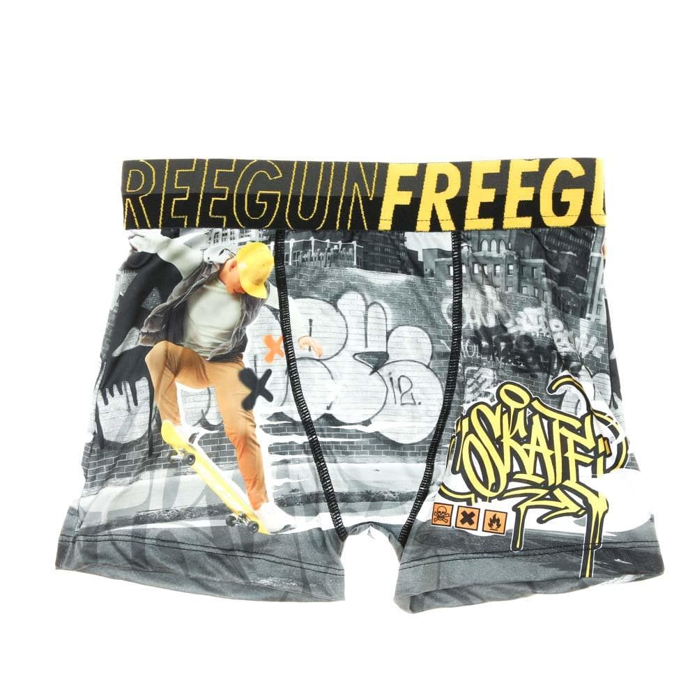 Boxer Gris/Jaune Garçon Freegun Skate 1