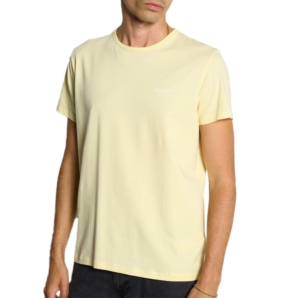 T-shirt Jaune Homme Pepe Jeans Original Basic PM508212 1