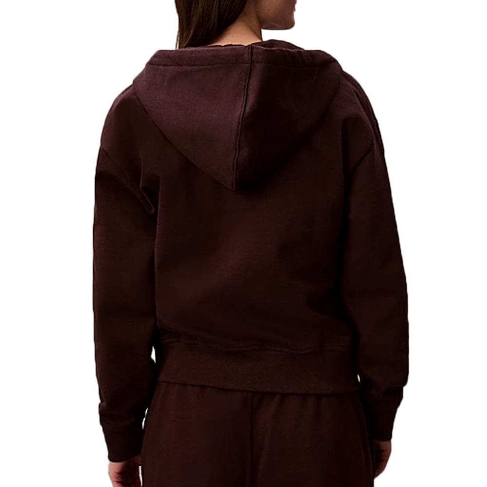 Sweat Zippé Marron Femme Calvin Klein Jeans Monologo French 2