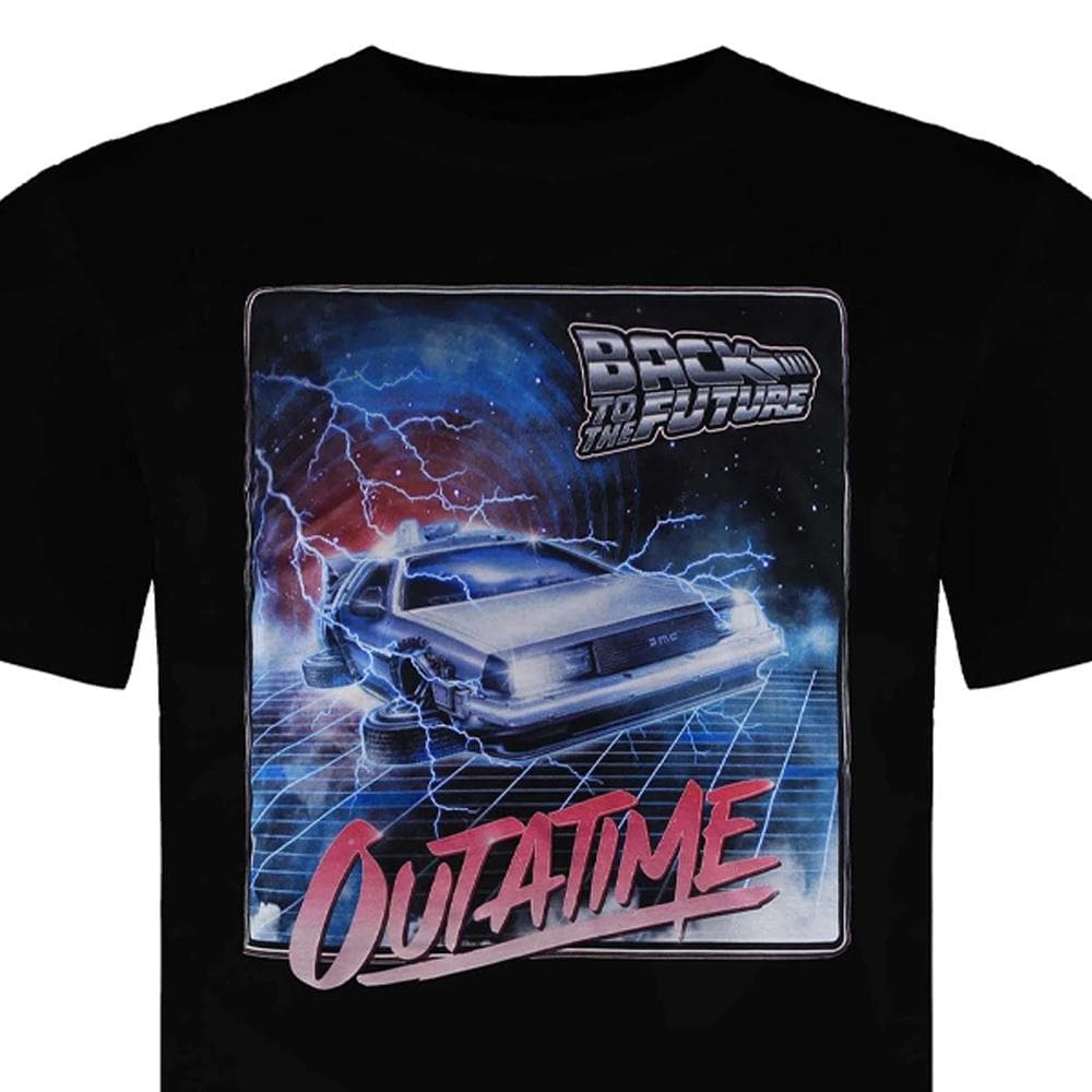 T-Shirt Noir Homme Back To The Future Outatime 2