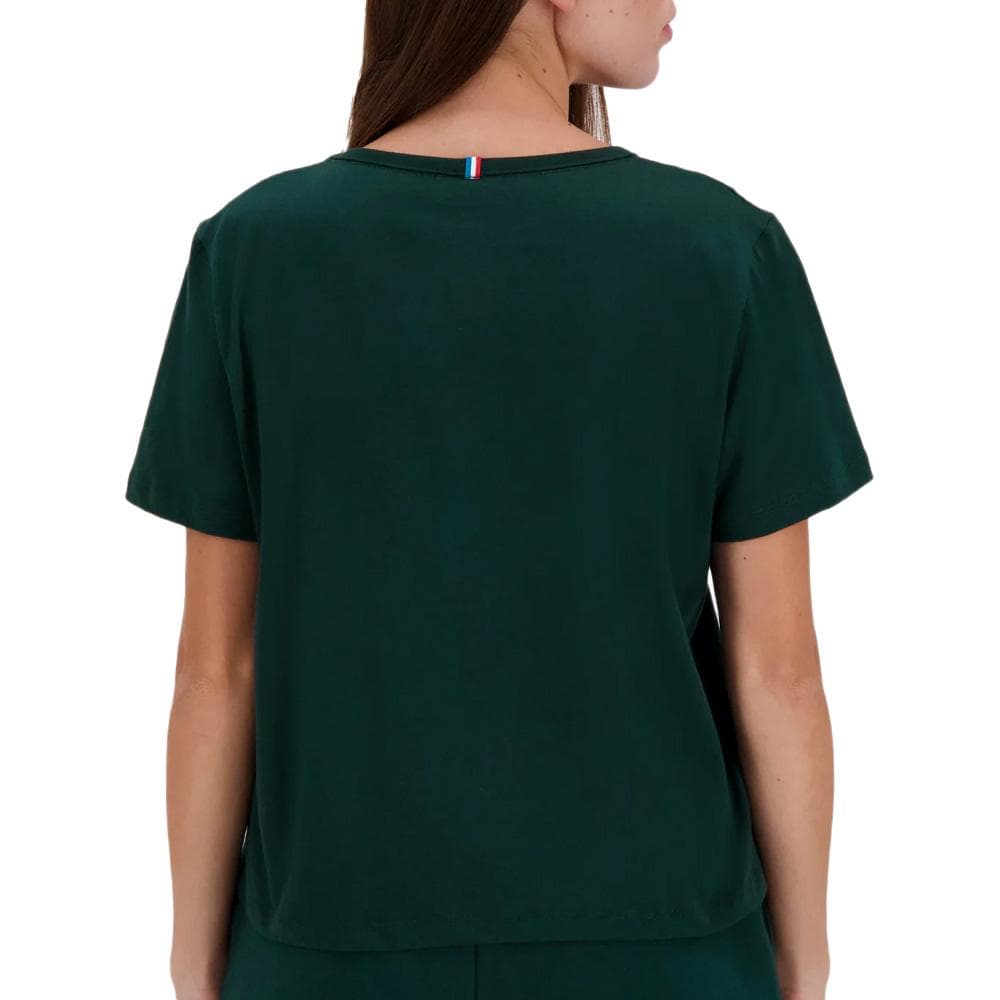 T-Shirt Vert Foncé Femme Le Coq Sportif Contemporain 2