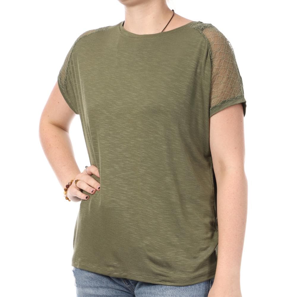 Top Kaki Femme Vila Vipapsi 1