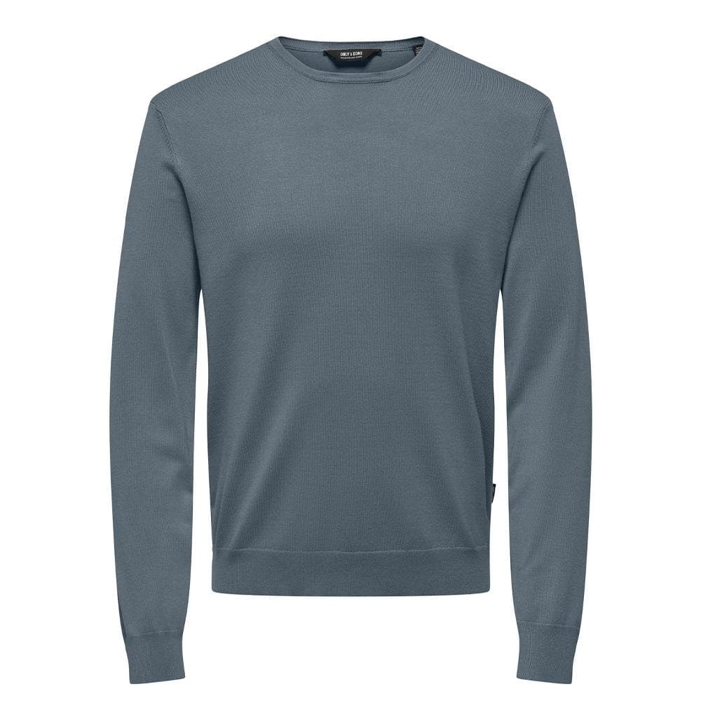 Pull Bleu Gris Homme Only & Sons Life Crew Knit 1