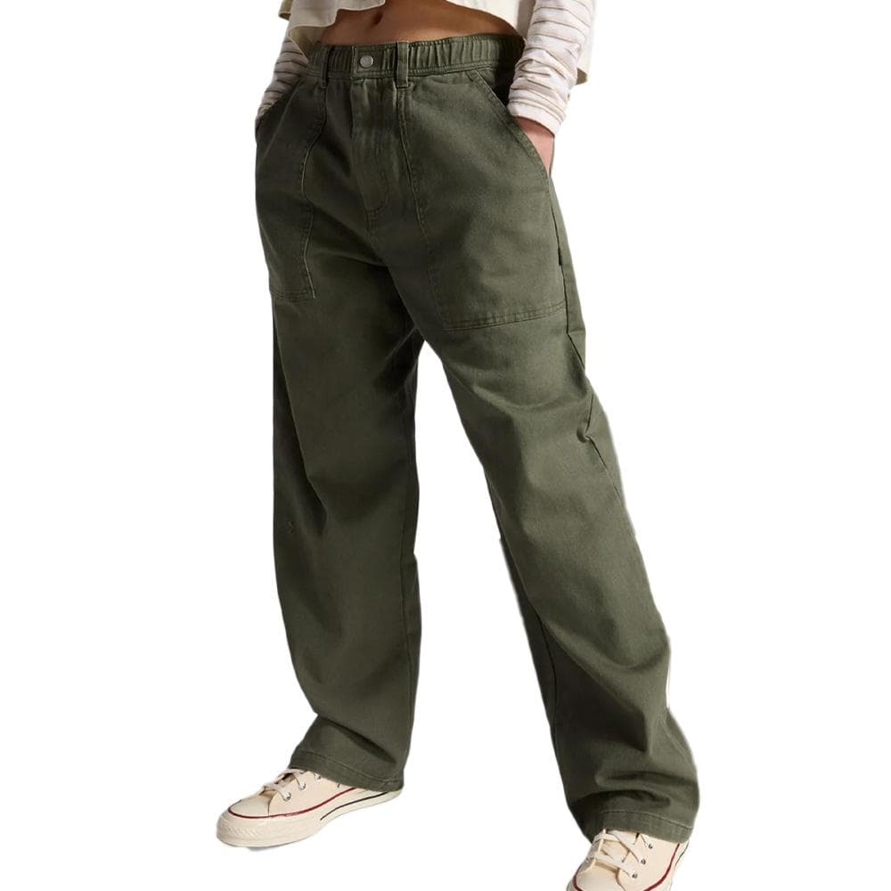 Pantalon Baggy Kaki/Vert Femme Converse Harbor Utility 1