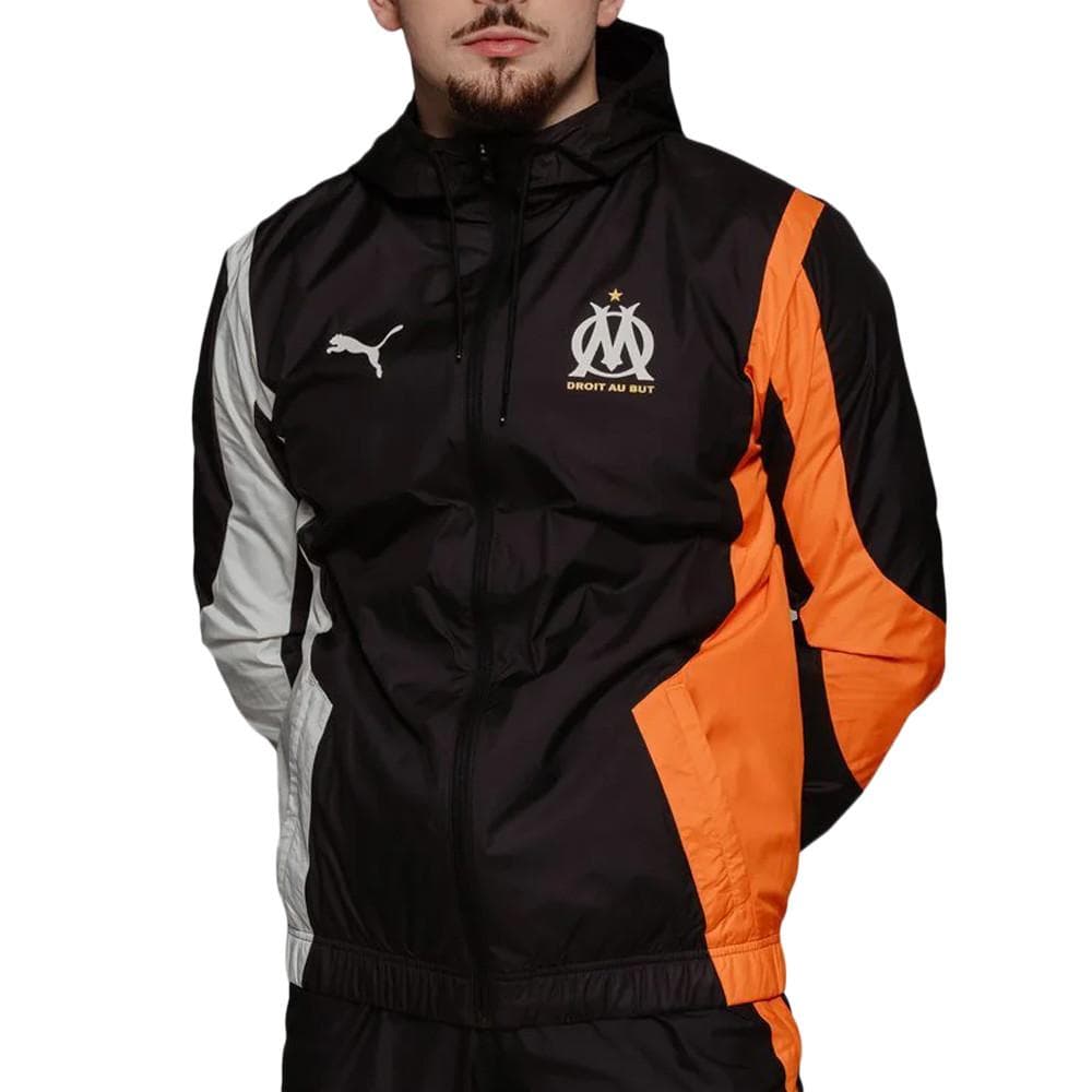 OM Veste De foot Noir/Orange Homme Puma 2023/24 1