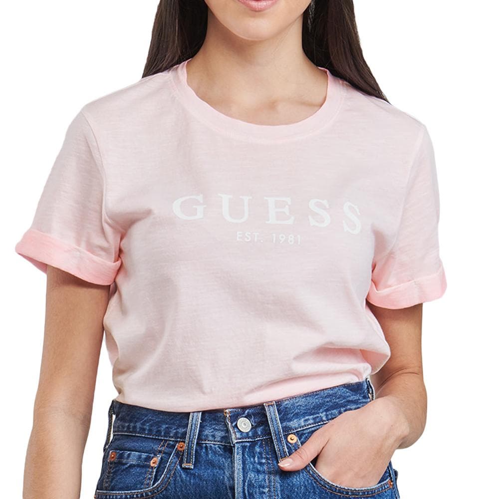 T-shirt Rose Femme Guess 1981 1