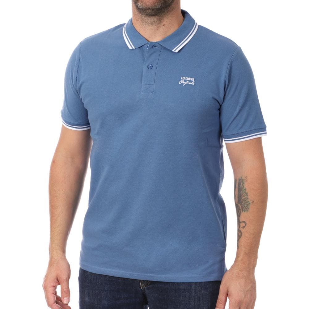 Polo Bleu Homme Lee Cooper Opan 1