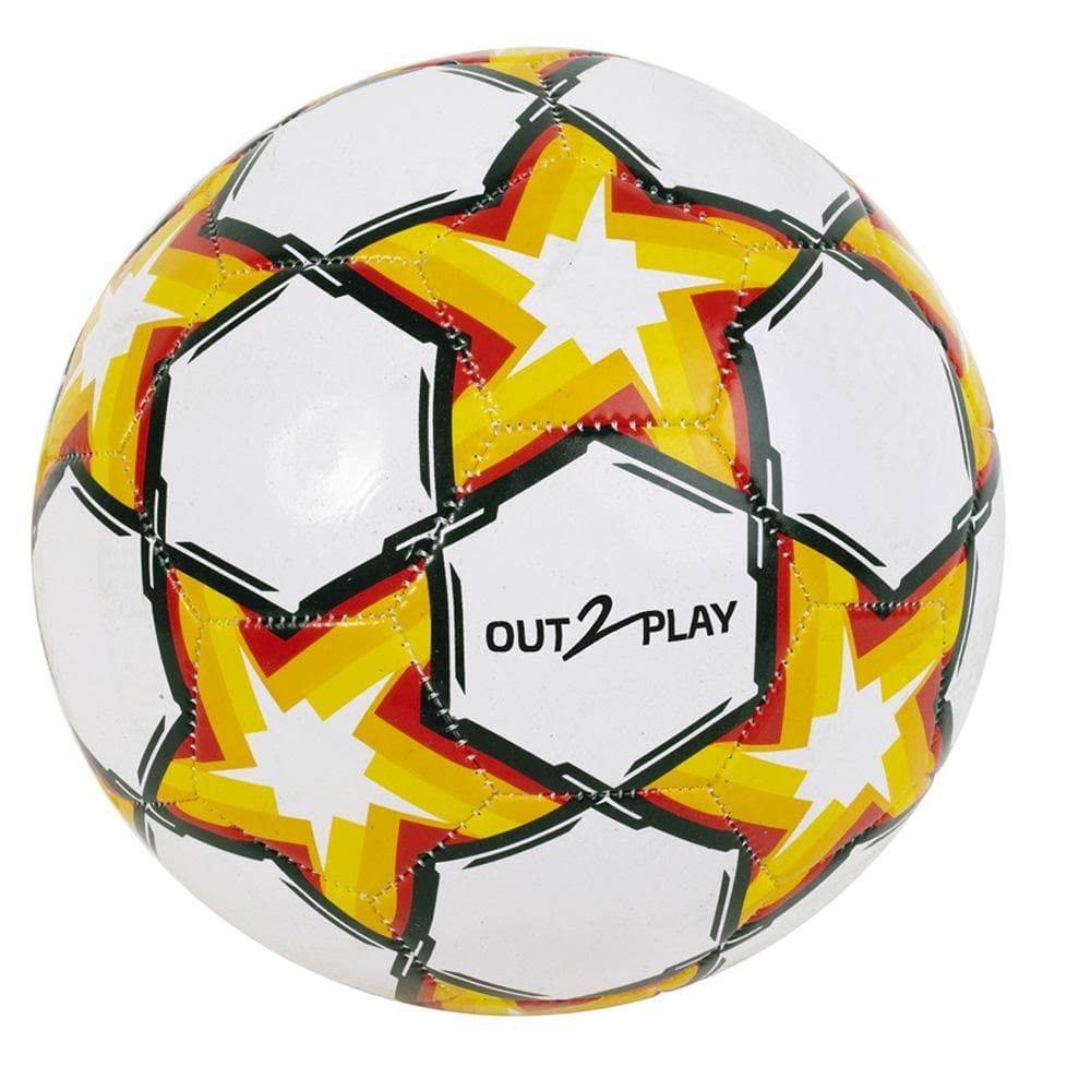 Ballon de Foot Orange/Blanc NO MARK étoiles 1