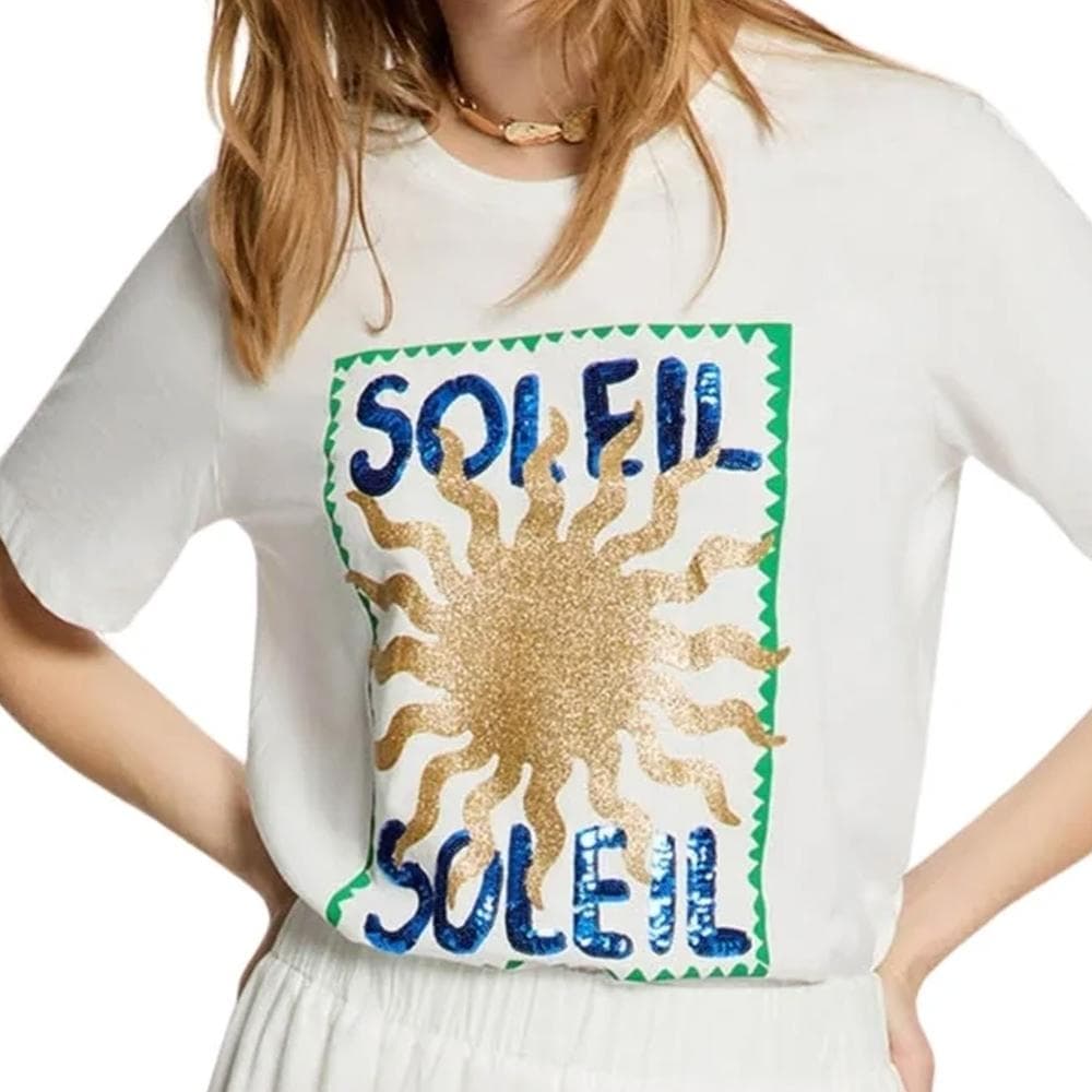 T-Shirt Blanc Femme Morgan Inscription 1
