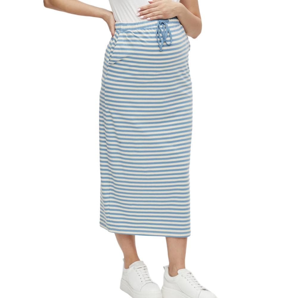 Jupe Blanc/Bleu Femme Mamalicious Molly 1